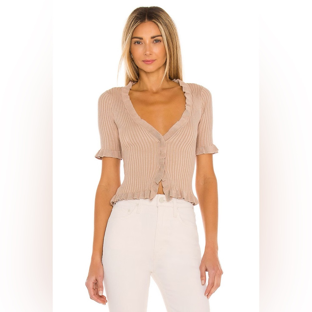 Lovers & Friends Carissa Ruffle Sweater - Nude